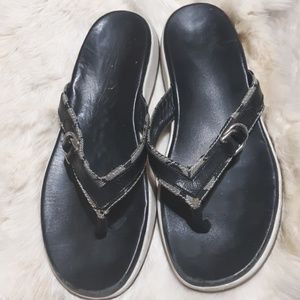 Coach Lindsey Signature Pewter Flip Flop Sandals